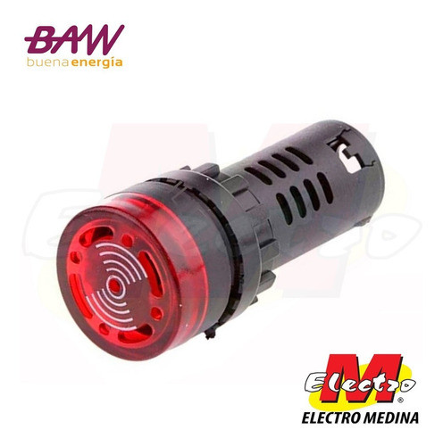 Ojo Buey Leds Rojo Sonido Zumbador 220v Baw Electro Medina 0