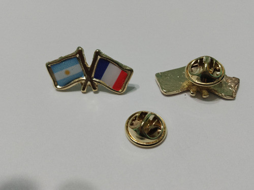 Pins Bandera Argentina Con Francia De 2 Cms 0