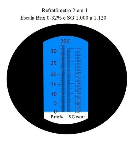 Refratômetro Dupla Escala Sg - Brix Para Cerveja Artesanal 1