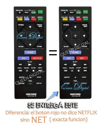 Control Remoto Para Todos Blu Ray Sony Sin Home Rmt-b126a 1