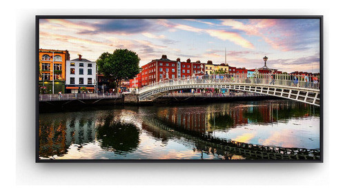 Quadro Ponte Hapenny 100x50cm Canvas Verniz Preta 0