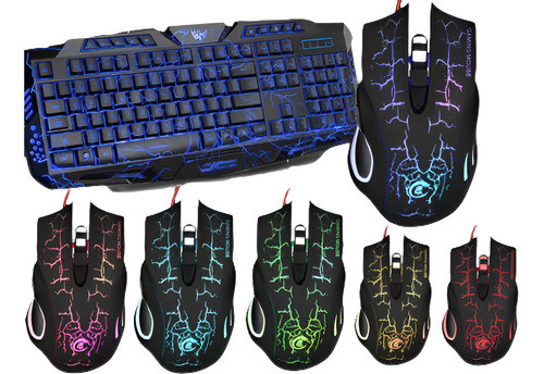 3colors Iluminado Usb Por Cable Juegos Teclado Multimedia Y 0