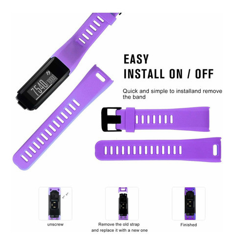 Malla Para Reloj Garmin Vivosmart Hr (violeta) Talle Xl 1