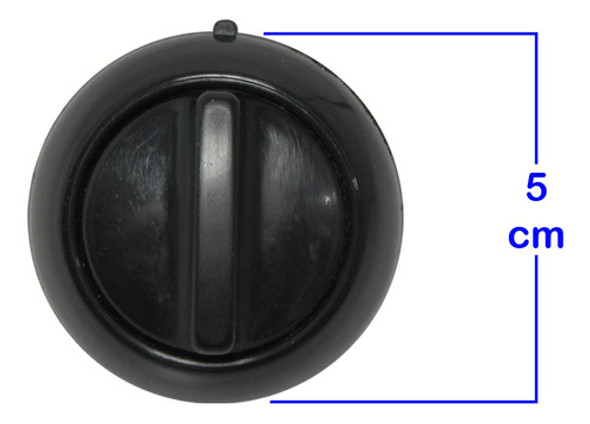 Juego 5 Perillas Negras Para Cocina Longvie 8mm 1