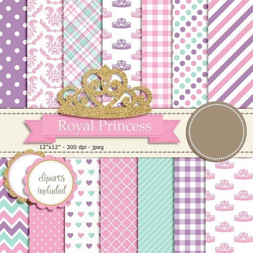 Kit Imprimible Royal Princess 14  Fondos 6 Clipart 0