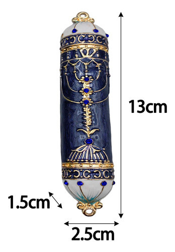 Capa Artesanal Mezuzá Judaica, Elegante, 13x2,5x1,5cm 1