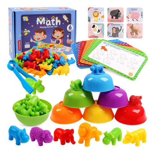 Juegos De Conteo De Animales A Juego Con Cuencos De Clasifi. 0