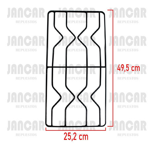 Par Parrilla Rejilla De Hornallas Longvie 13331 Xf  50x25 1