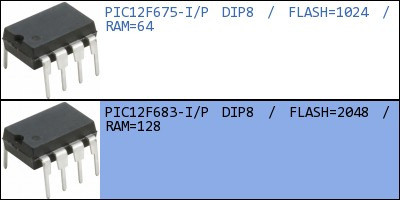 Pack 4x Pic12f683 Dip8 Flash2048 Ram128 Microcontrolador 1