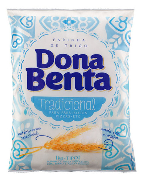 Farinha De Trigo Dona Benta Tradicional 1kg - Kit Com 5 0