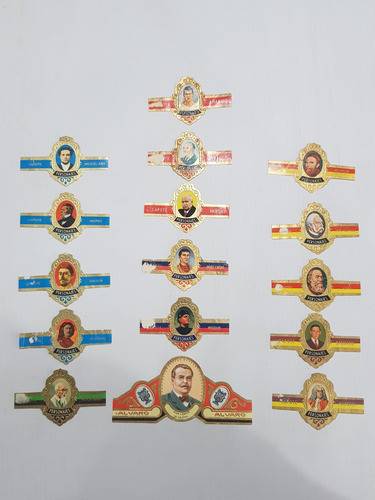 Antiguas Etiqueta Álvaro Personajes Cromolito Lote Mag 58853 0