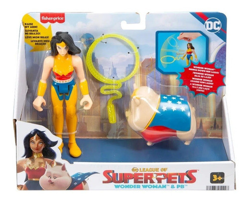 Boneca Mulher Maravilha E Pb Super Pets Fisher Price Hgl04 0