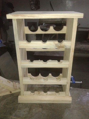 Vinoteca De Madera De Pino Para 6, 12, 24 O 30 Botellas. 0