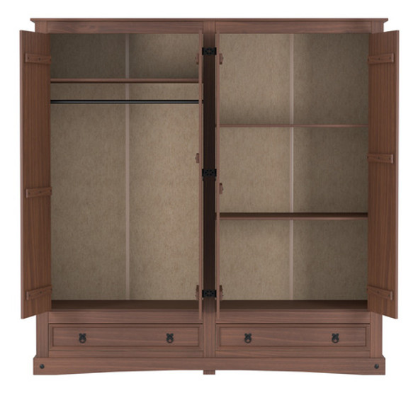 Placard Ropero Armario Linea Mexicana 4 Puertas Cajones E102 1