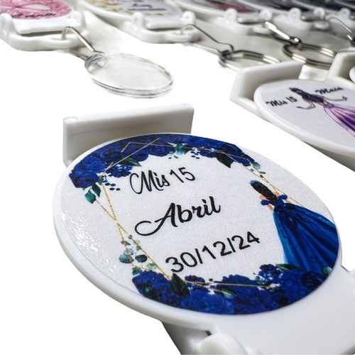 20 Llaveros Porta Celular Souvenir Personalizable 15 Años Mq 1