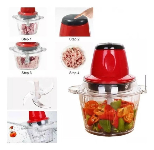 Picadora De Alimentos 1-2-3 Con 4 Cuchillas De Acero 1