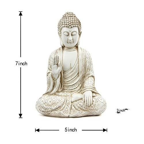 Estatua De Buda Decorativa Leekung/blanco 1