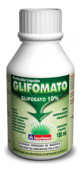 Mata Mato Herbicida Glifomato 10% 100ml Kit 4 Envio Imediato 0