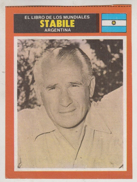 Futbol Argentina Tarjeta 1974 Guillermo Stabile De Coleccion 0
