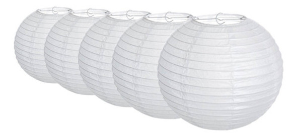 Kit 10 Luminária Japonesa Branca Oriental Festa 30cm Hachi8 0