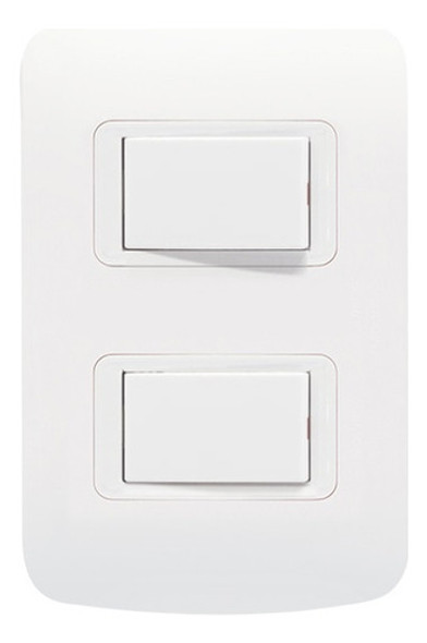 Conjunto Plaqueta/2 Interruptores Unipolares Blanco Molveno 0 Conjunto Plaqueta/2 Interruptores Unipolares Blanco Molveno 0
