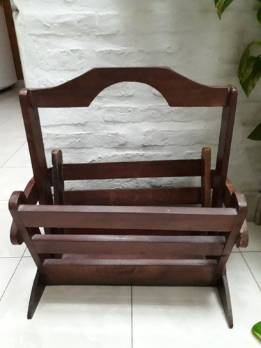 Revistero De Madera, De Algarrobo Usado. Impecable 1