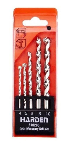 Juego Mechas Widia 4, 5, 6, 8 Y 10mm 5 Pzas Harden 610285 1