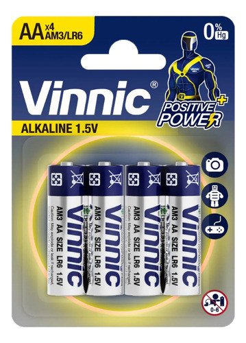 Pilas Aa Alcalinas Vinnic Pack X 24 Unidades Bp4 0