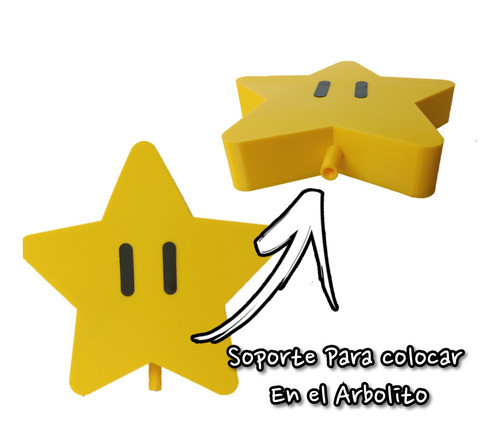 Estrella Luminosa Mario Bros Para El Arbolito De Navidad 1