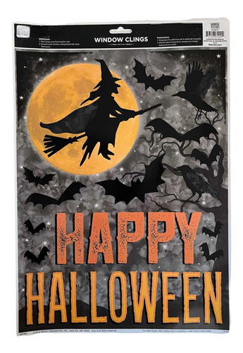 Stickers Decoración Ventanas Bruja Halloween 0