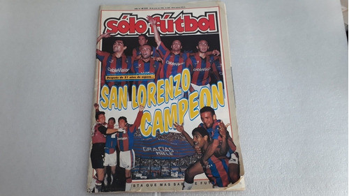 Revista Sólo Fútbol. San Lorenzo Campeón Del Clausura 1995 0
