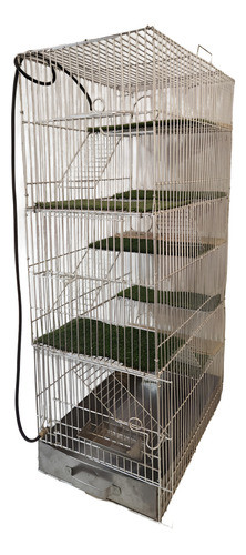 Jaulón 5 Pisos 3 Túneles  Chinchillas Hurón Cobayo Con Pasto 0