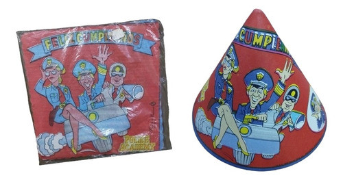 Academy Police Kit Cotillón X 2 Vintage Colección Año 1989 0