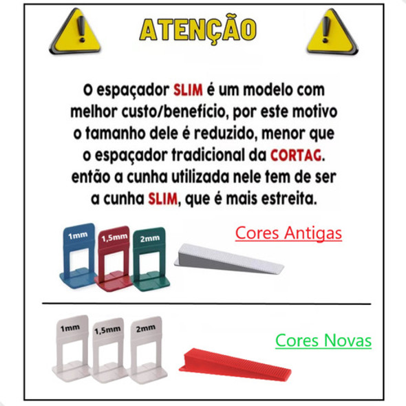 Espaçador 1mm Slim Cortag Para Piso Porcelanato 500 Uni 1 Espaçador 1mm Slim Cortag Para Piso Porcelanato 500 Uni 1
