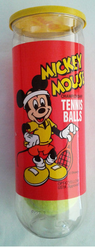 Tubo Con 2 Pelotas De Tenis Wilson Con Mickey 1