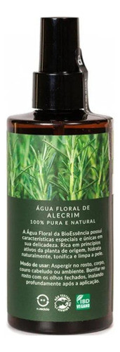 Água Floral Hidrolato De Alecrim 200ml - Bioessencia 1