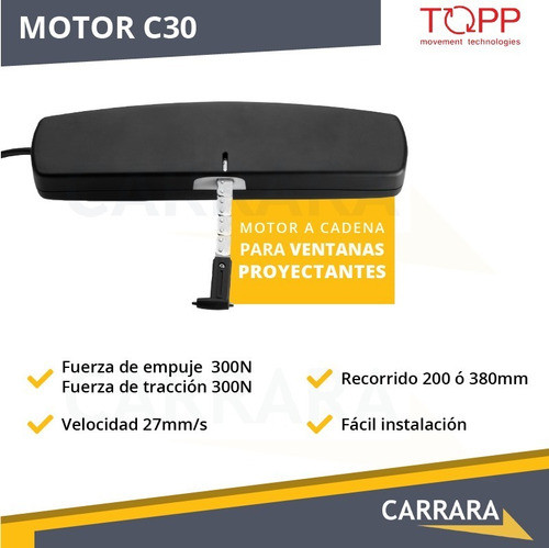 Topp Motor A Cadena C30 Blanco Ventana Proyectante Banderola 1