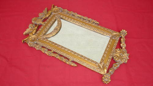 Espejo Frances Dorado Madera Totalmente Tallado Fino Miralo 1