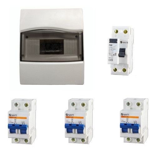 Pack 1 Tablero Completo + 3 Llaves Térmicas + 1 Diferencial 0