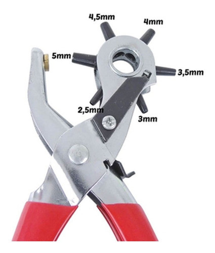 Kit Alicates Aplicador De Ilhós Botões Pressão Furador 1