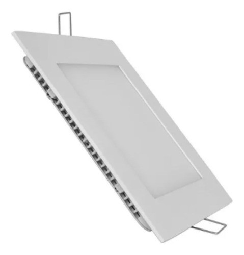 Plafón Cuadrado Led Embutir 9w - Luz Cálida 0