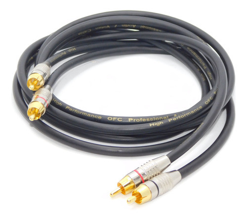 Juego Cable De Audio Rca Rca Profesional Sin Ruido 2mts 1