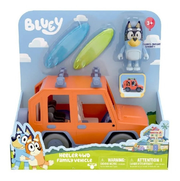 Bluey Auto Paseo Familiar + Figura C/acc 1