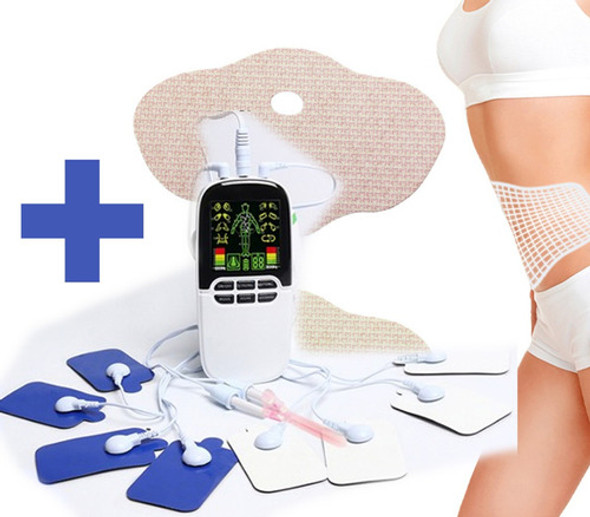 Electro Estimulador 8 Parches Recargable +10 Parches Abdomen 0