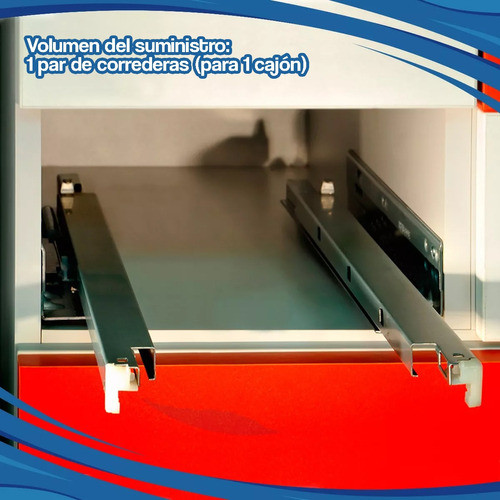 Guía Oculta Cierre Suave 500mm 50 Cm Cajon Cocina Hafele 1