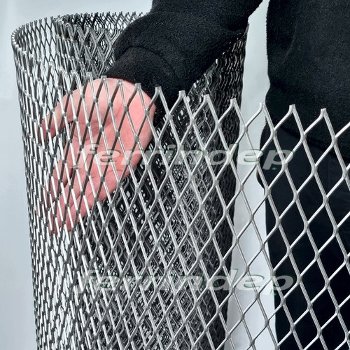 Malla Metálica Romboidal Desplegado 18x40mm 1 X 10mts 2mm 1