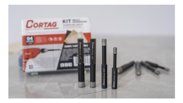 Broca Diamantada 6 A 12 Mm Jogo 04 Pecas Cortag 1