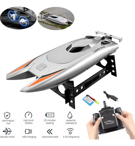 Barco De Controle Remoto De 25 Km/h, Barco De Corrida De Alt 0