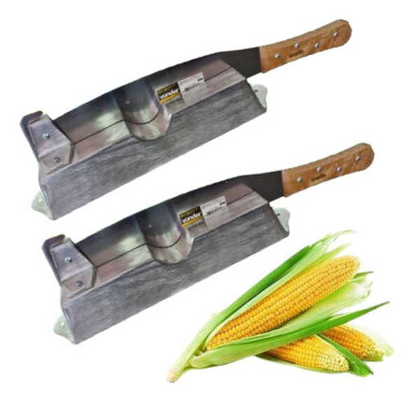 2 Guilhotinas Para Cortar Milho Verde Com Base Em Alumínio 0