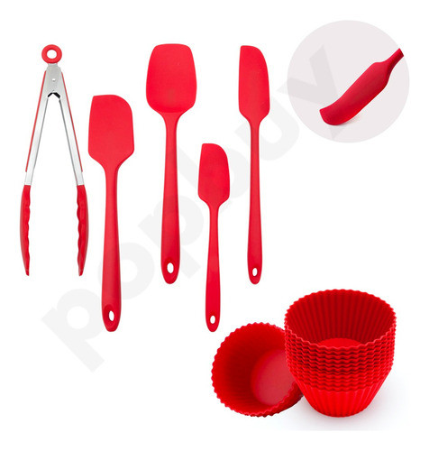 Utensilios Confeiteiro Espatulas + Pegador + Forminhas 0